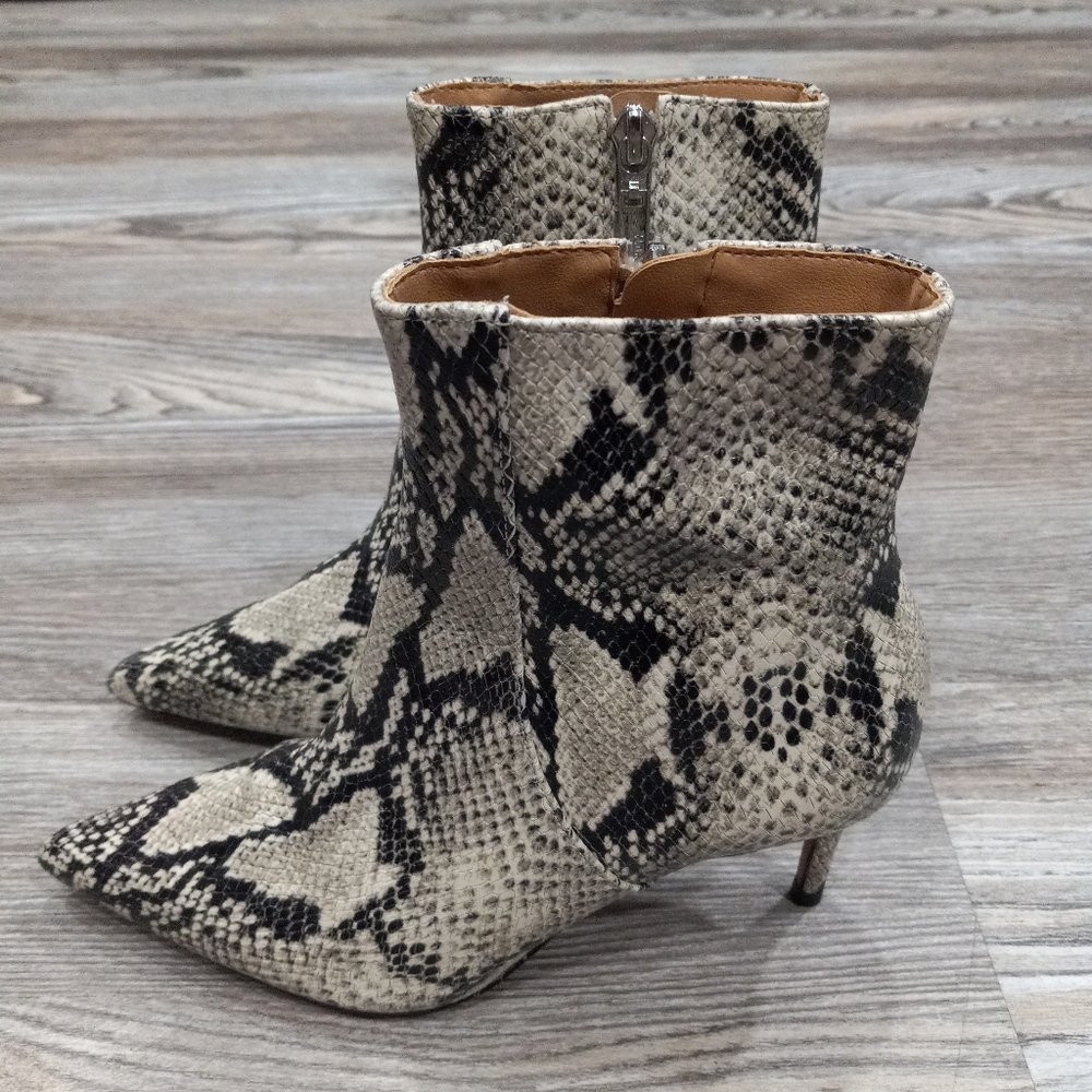 Schutz Bette Python Printed Leather Boots With St… - image 6